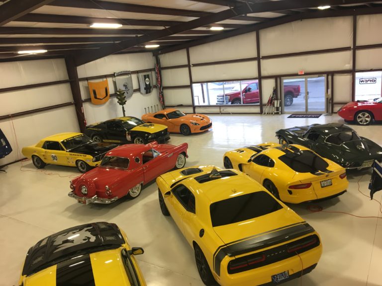 Car Storage 2 Collector cars stored at The Stable Performance Cars in Alpine, TX