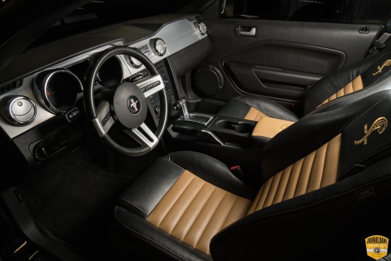 Interior of a Shelby Mustang Cobra at The Stable Performance Cars in Alpine, TX
