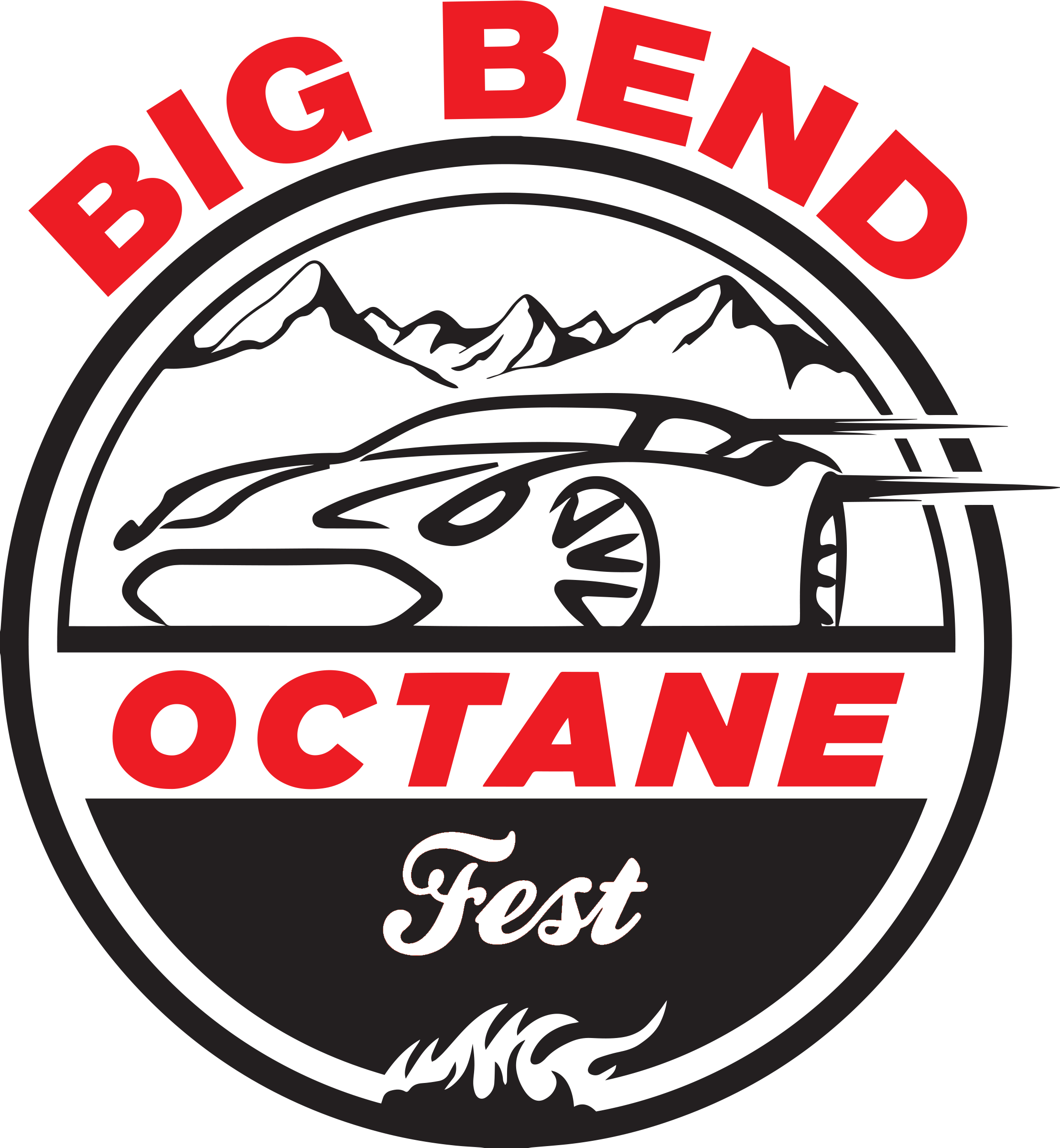 Logo for the Big Bend Octane Fest at The Stable Performance Cars in Alpine TX